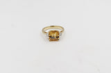 9ct Gold Citrine & Diamond ring SYR7528