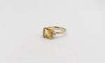 9ct Gold Citrine & Diamond ring SYR7528