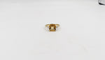 9ct Gold Citrine & Diamond ring SYR7528
