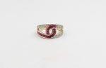 9ct Gold Genuine Ruby & Diamond ring SYR8183
