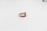 9ct Gold Genuine Ruby & Diamond ring SYR8183