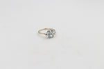 9ct Gold Genuine Aquamarine and Diamond Ring SYR8227