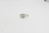 9ct Gold Genuine Aquamarine and Diamond Ring SYR8227