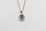 9ct Gold Ceylon Sapphire & Diamond Pendent SYP731