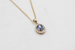 9ct Gold Ceylon Sapphire & Diamond Pendent SYP731