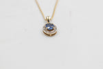 9ct Gold Ceylon Sapphire & Diamond Pendent SYP731