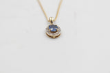 9ct Gold Ceylon Sapphire & Diamond Pendent SYP731