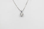 9ct white Gold Lab Grown Diamond Solitaire pendent 1.07ct