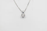 9ct white Gold Lab Grown Diamond Solitaire pendent 1.07ct