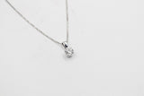9ct white Gold Lab Grown Diamond Solitaire pendent 1.07ct