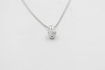 9ct white Gold Lab Grown Diamond Solitaire pendent 1.07ct