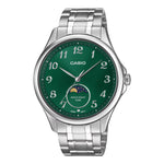 Casio steel strap silver Moon Phase Watch MTP-M110D-3A