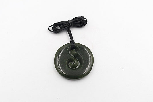 New Zealand Greenstone Double Koru HPN318