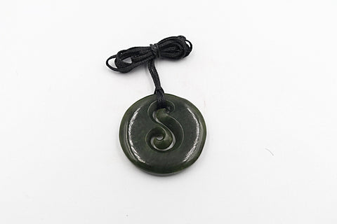 New Zealand Greenstone Double Koru HPN318