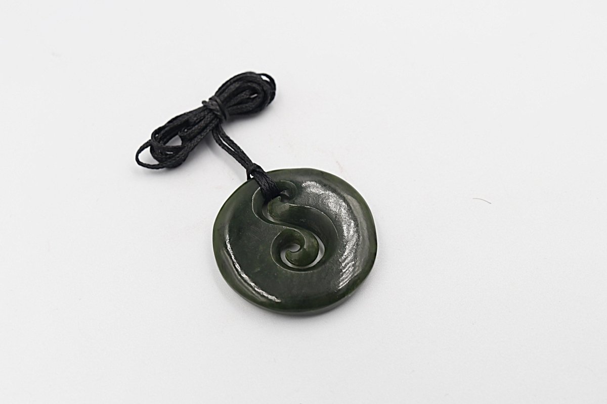 New Zealand Greenstone Double Koru HPN318