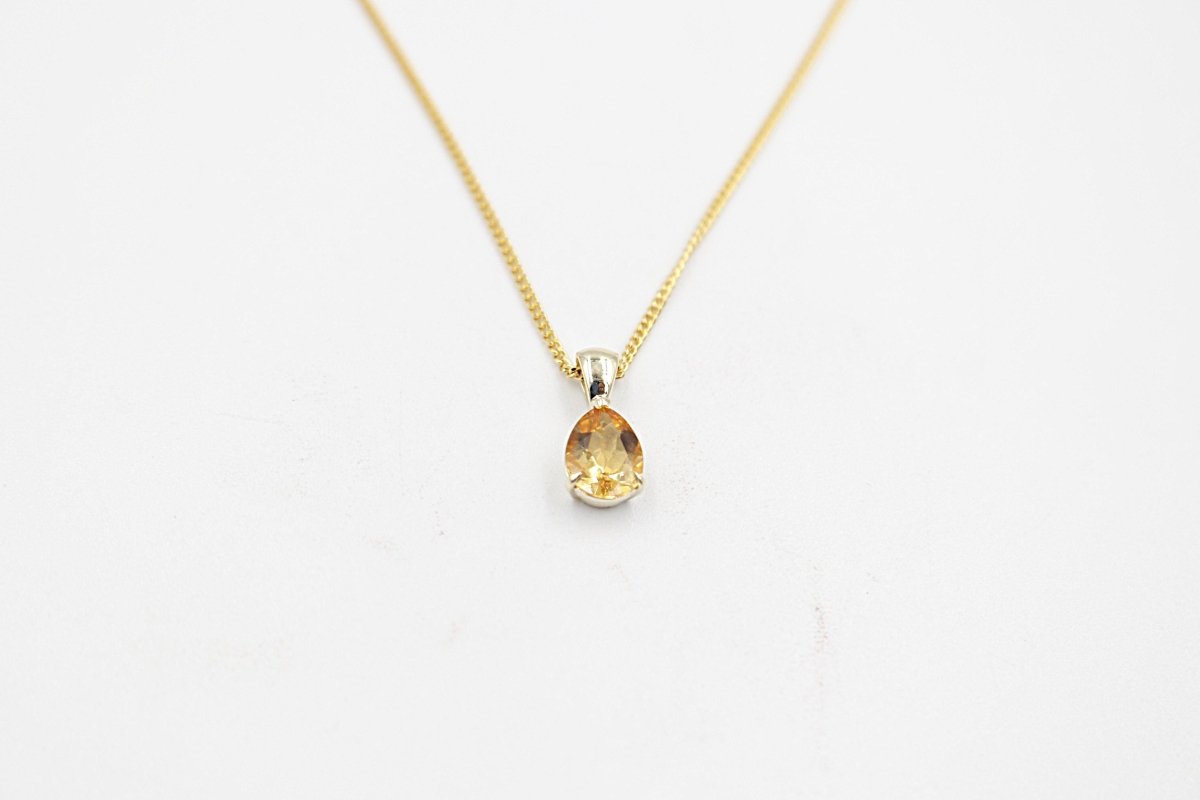 9ct Gold Genuine Citrine pendent SYP3701