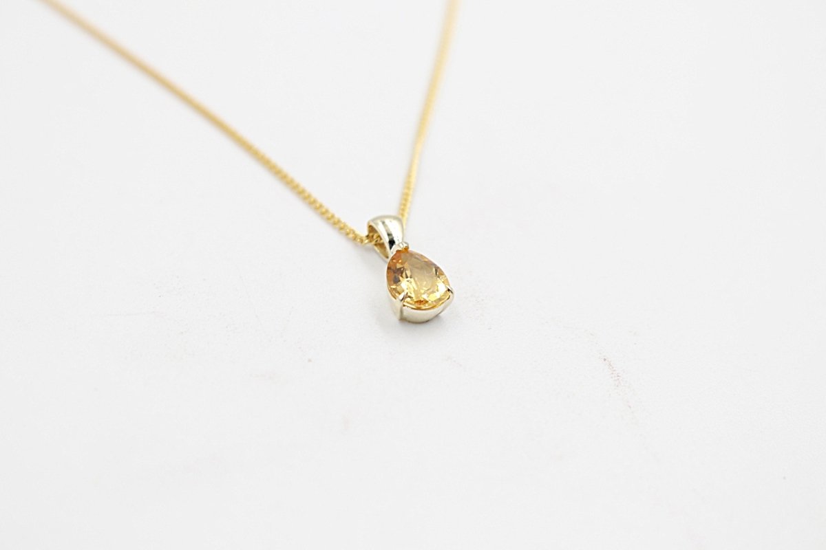 9ct Gold Genuine Citrine pendent SYP3701