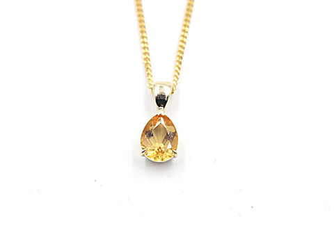 9ct Gold Genuine Citrine pendent SYP3701