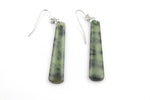 New Zealand Greenstone Silver Plated Earrings