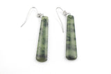 New Zealand Greenstone Silver Plated Earrings