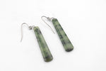 New Zealand Greenstone Silver Plated Earrings