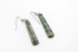 New Zealand Greenstone Silver Plated Earrings