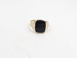 9ct Gold Mens Solid Onyx Ring SYR3066