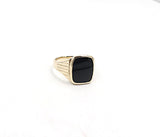 9ct Gold Mens Solid Onyx Ring SYR3066