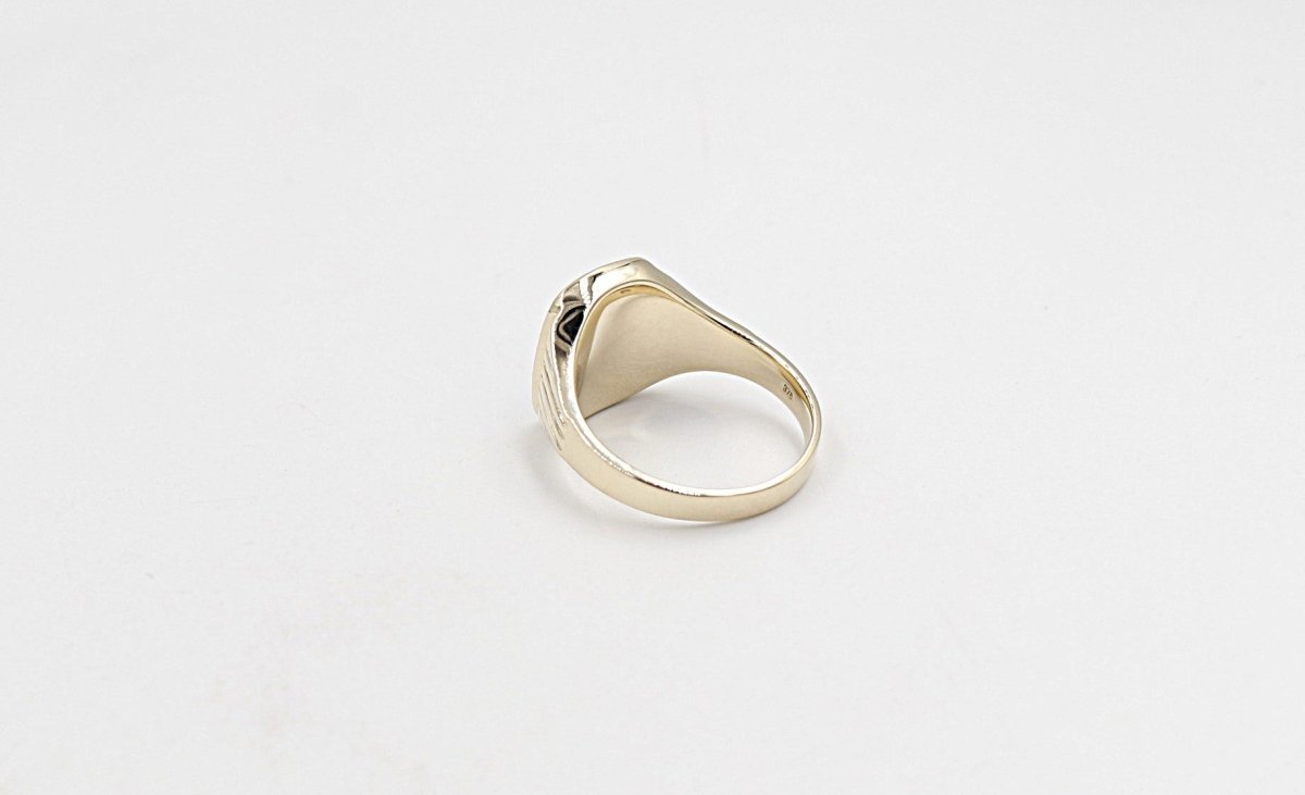 9ct Gold Mens Solid Onyx Ring SYR3066