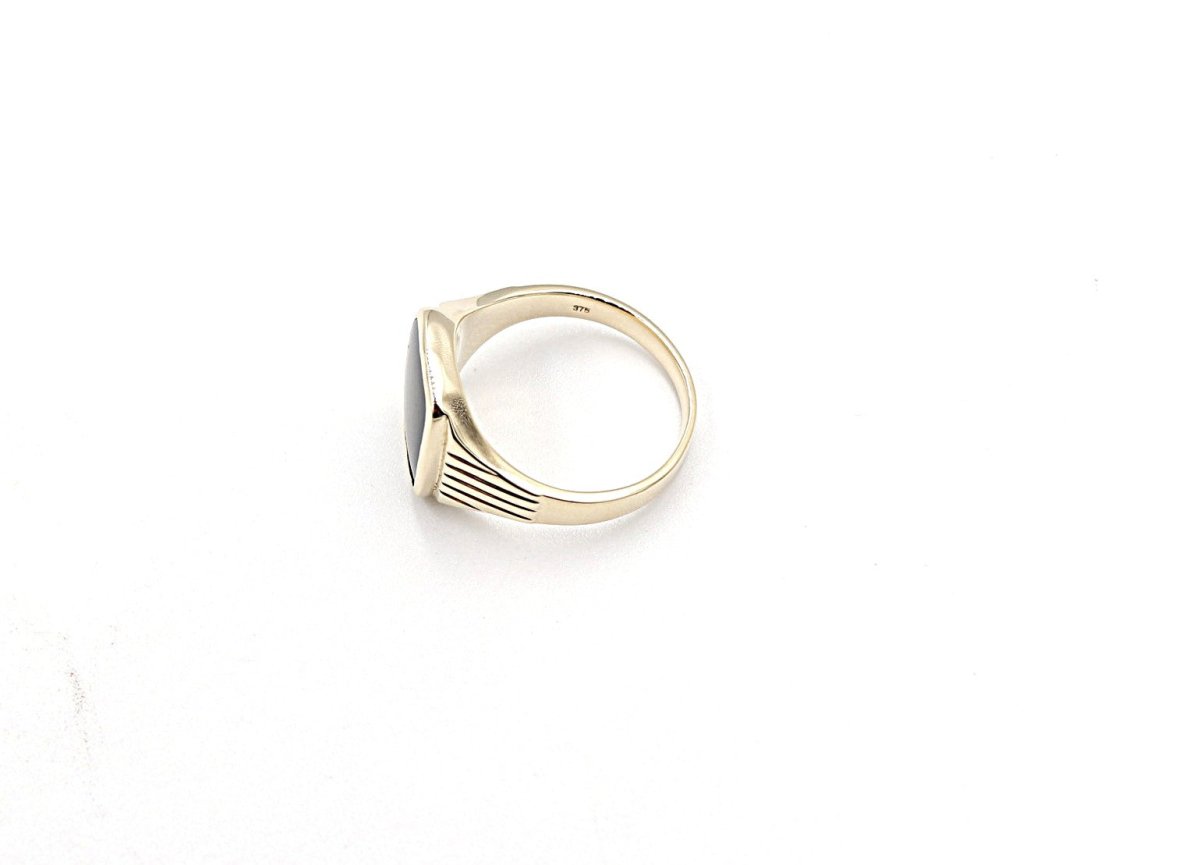 9ct Gold Mens Solid Onyx Ring SYR3066