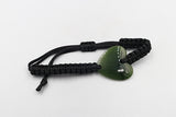 New Zealand Heart Greenstone Macrame Bracelet