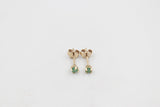 9ct Gold Genuine Emerald Studs