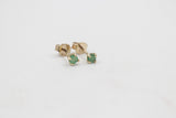 9ct Gold Genuine Emerald Studs