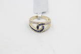 9ct Gold Genuine Sapphire & Diamond ring SYR8183