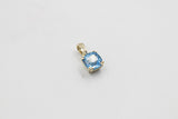 9ct Gold Genuine Blue Topaz Pendent SYP787