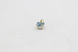 9ct Gold Genuine Blue Topaz Pendent SYP787
