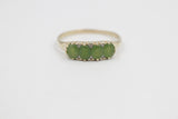 9ct Gold New Zealand Greenstone & Diamond Ring SYR7993G