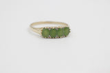 9ct Gold New Zealand Greenstone & Diamond Ring SYR7993G