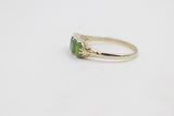 9ct Gold New Zealand Greenstone & Diamond Ring SYR7993G