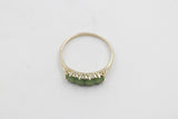 9ct Gold New Zealand Greenstone & Diamond Ring SYR7993G