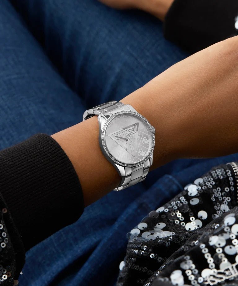 GUESS Roxy Ladies Silver Tone Analog Watch GW0987L1