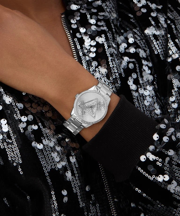 GUESS Roxy Ladies Silver Tone Analog Watch GW0987L1