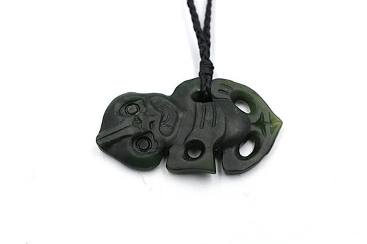 New Zealand Greenstone Hei Tiki 48mm WGNZJKI704048