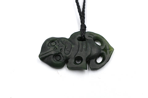 New Zealand Greenstone Hei Tiki 48mm WGNZJKI704048