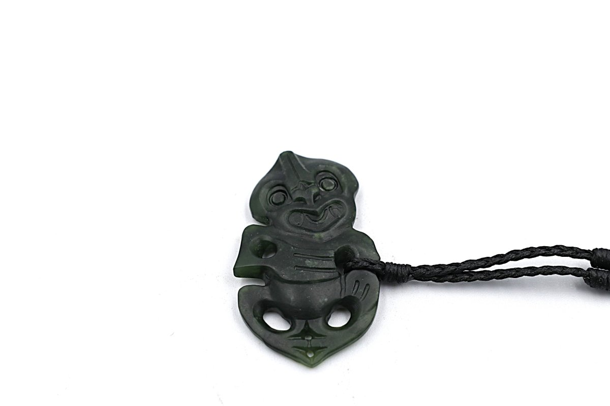 New Zealand Greenstone Hei Tiki 48mm WGNZJKI704048