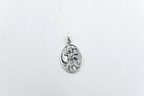Solid Stg silver Oval Saint Christopher Pendent SD1085