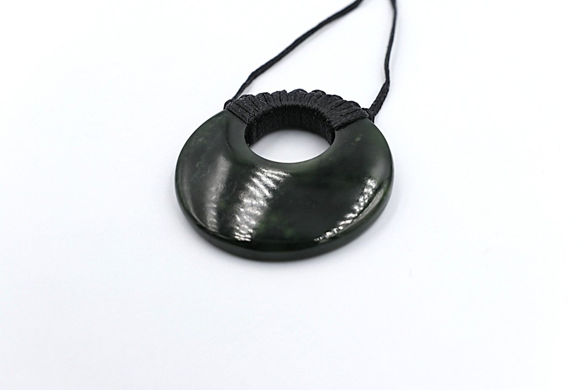New Zealand Greenstone Wrapped Disc