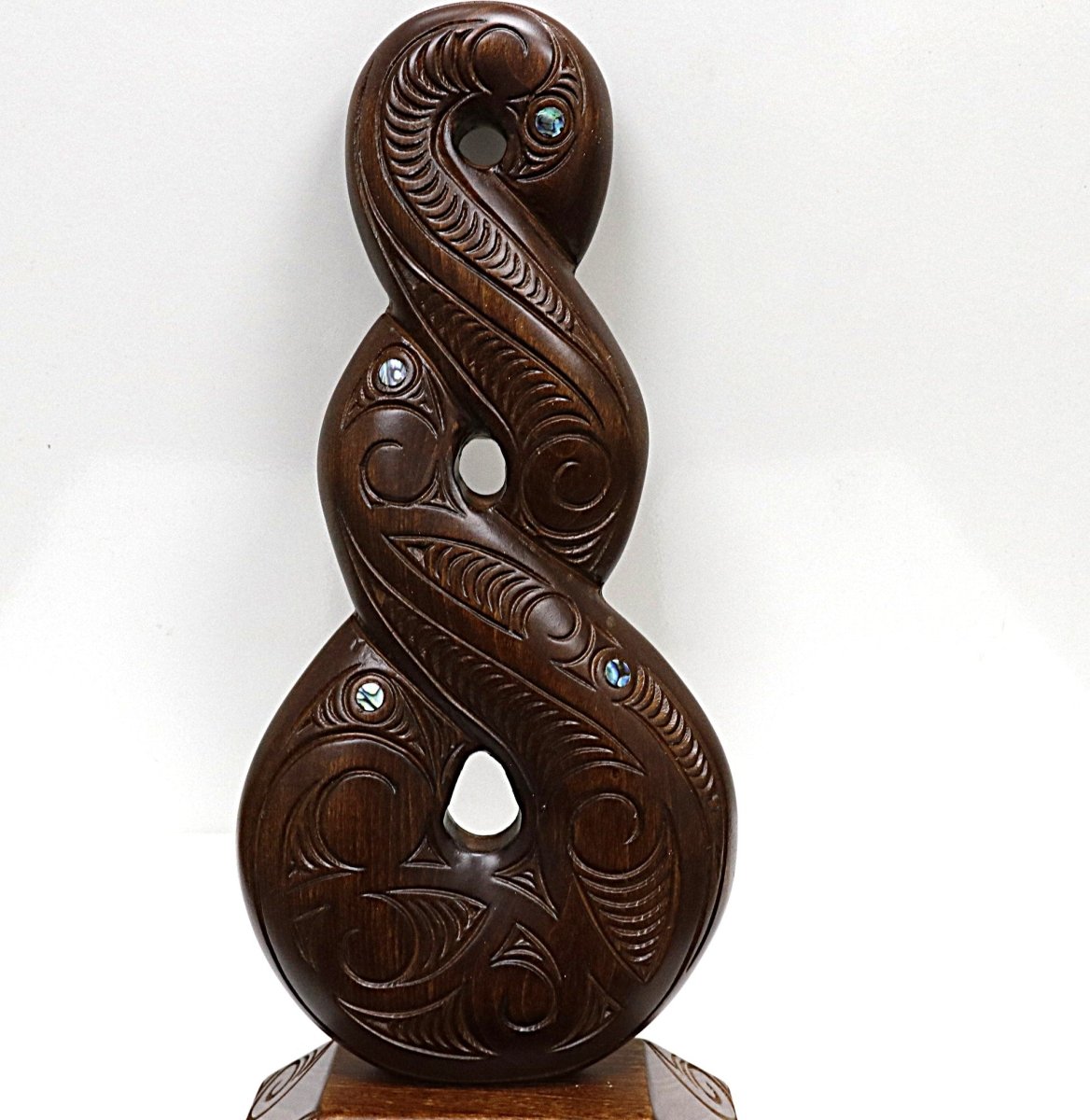 Wooden Double Twist On a Base WM854 43cm