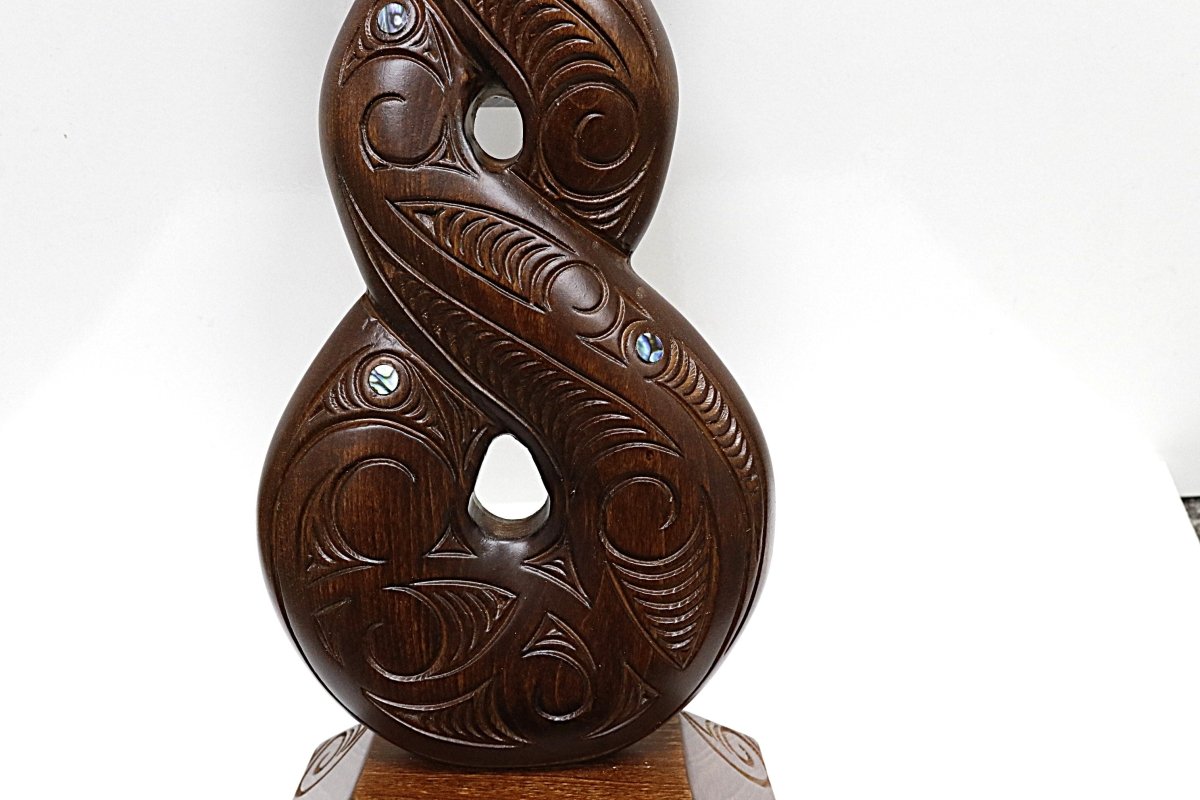 Wooden Double Twist On a Base WM854 43cm