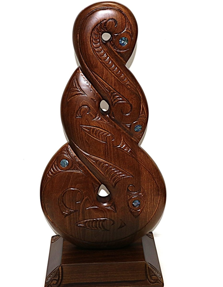 Large Wooden Double Twist On a Base WM855 60cm